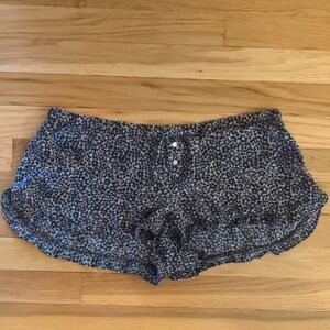 Victoria's Secret High Waist Leopard Print Shorts